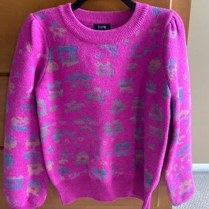Heavy Thick pink cheetah sweater